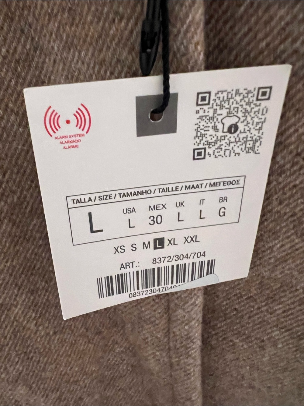 NWT ZARA Soft Fabric Camel Taupe Longline Jacket NWT Size L - Picture 7 of 13